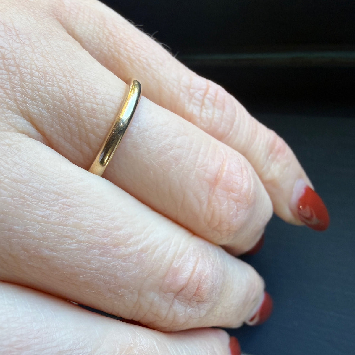Slim Size 7 Gold Band by Woods & Sons