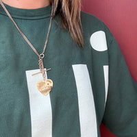Mid-Century Heart-Shaped "Bon Voyage" Charm