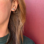 Icy Blue Oval Aquamarine Stud Earrings
