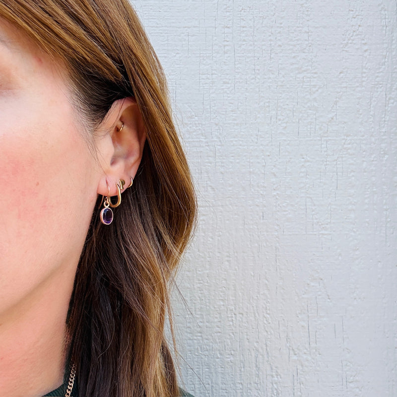 Darling Edwardian Amethyst Drop Earrings