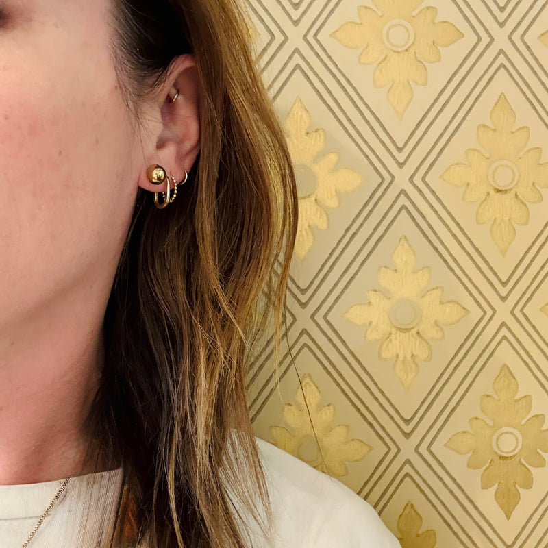 8mm Gold Filled Ball Stud Earrings