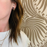 Smokey Rutilated Quartz Stud Earrings