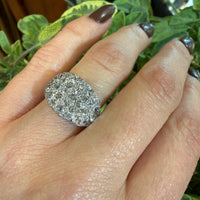 Old Mine & Old European Cut Diamond Cluster Ring