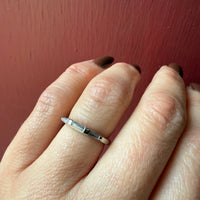 Chic Baguette Diamond & Platinum Wedding Band