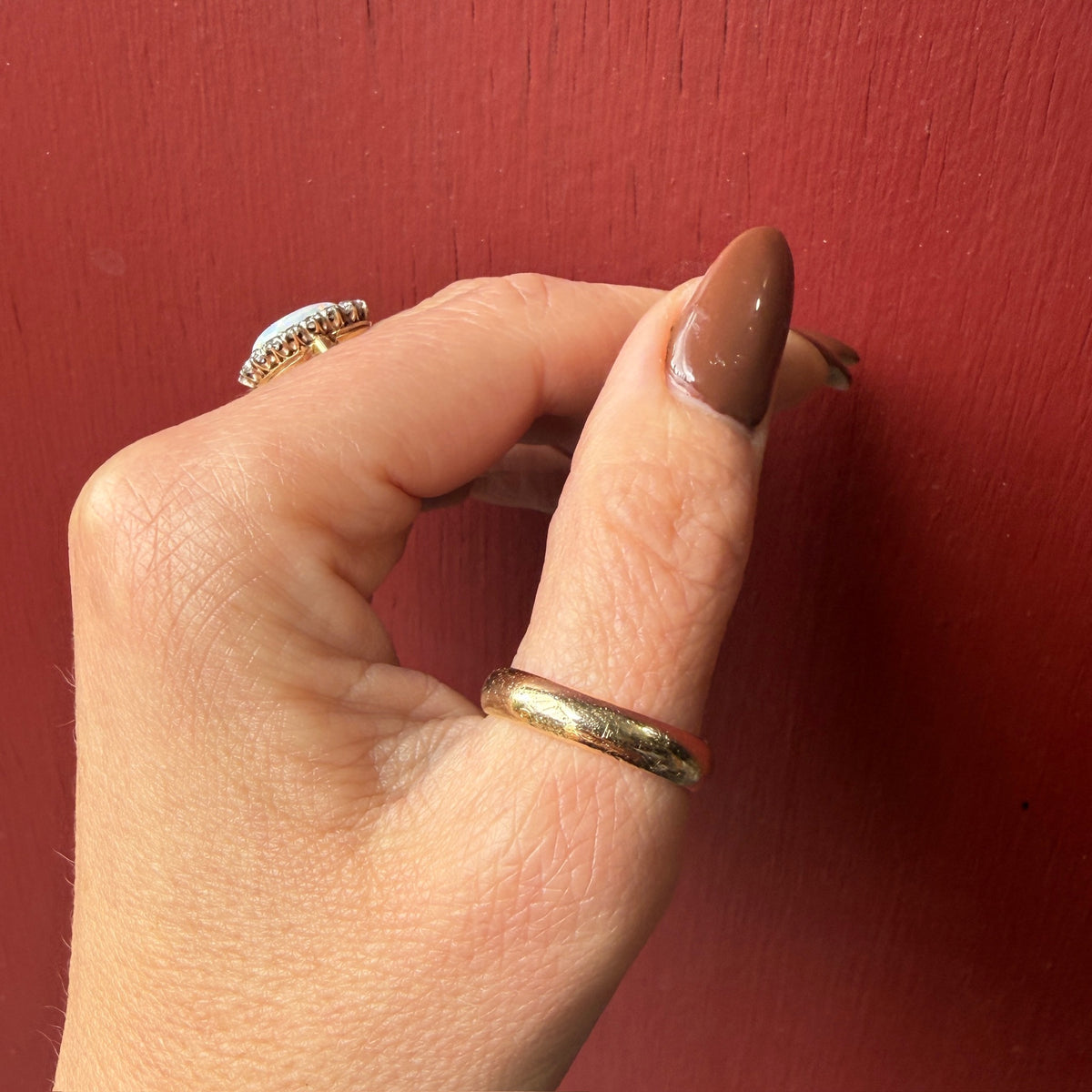 Half Round Comfort Fit 14k Gold Band Size 9