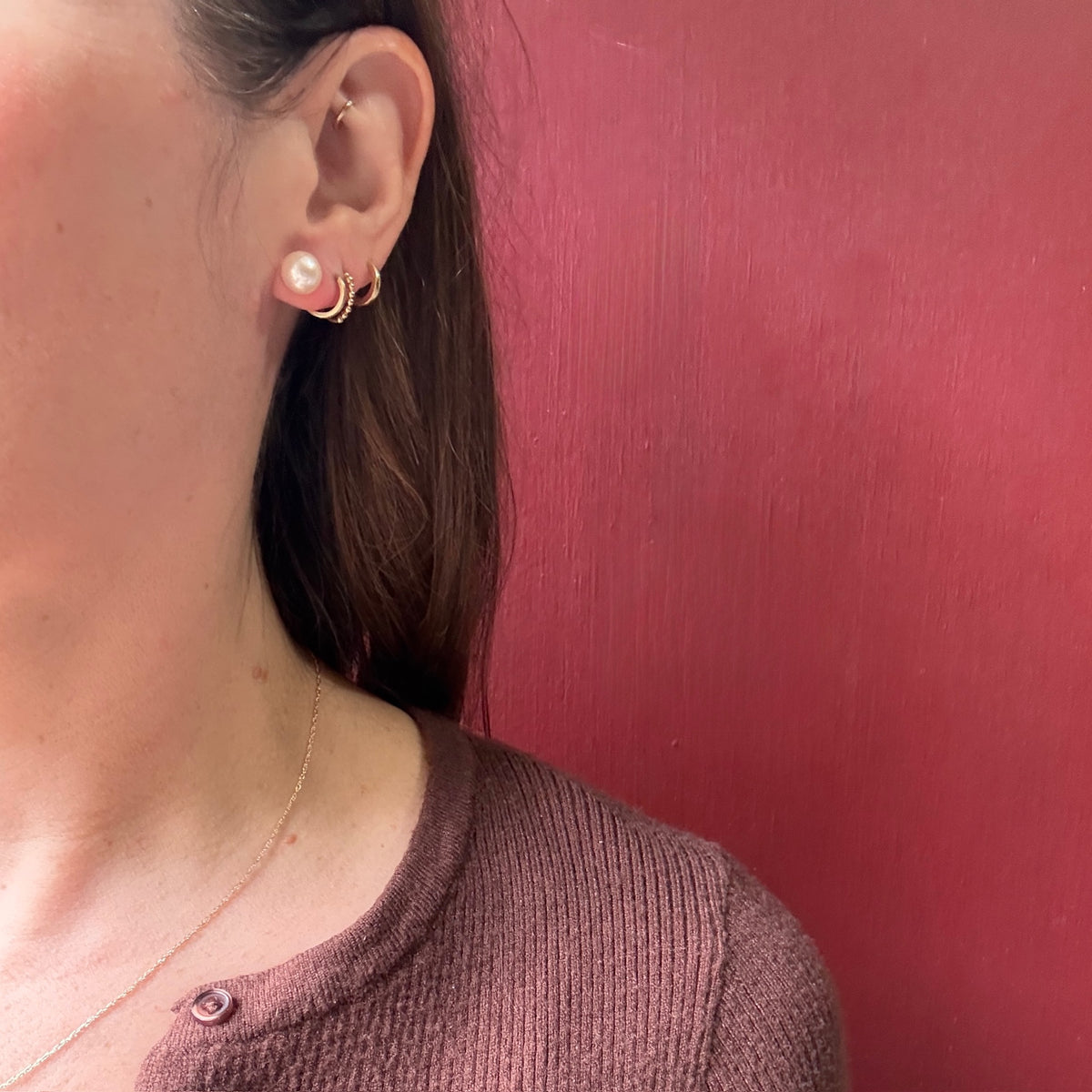 Vintage Akoya Pearls in 14k Gold Studs