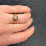 Engraved Victorian Solitaire with Rose Cut Diamond