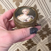 Charming Gilded Bronze Victorian Portrait Box