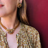 Golden Autumn Flora Necklace & Earrings by DeMario