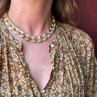 Sparkling Costume Curb Chain Choker by Lisner