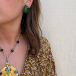 Brilliant Green Rhinestone Cluster Earrings by Juliana