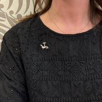 French Ermine Silver Pin