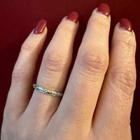 Dogwood Wreath Engraved Platinum Band