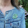 Icy Mint Green Crystal Brooch by Eisenberg