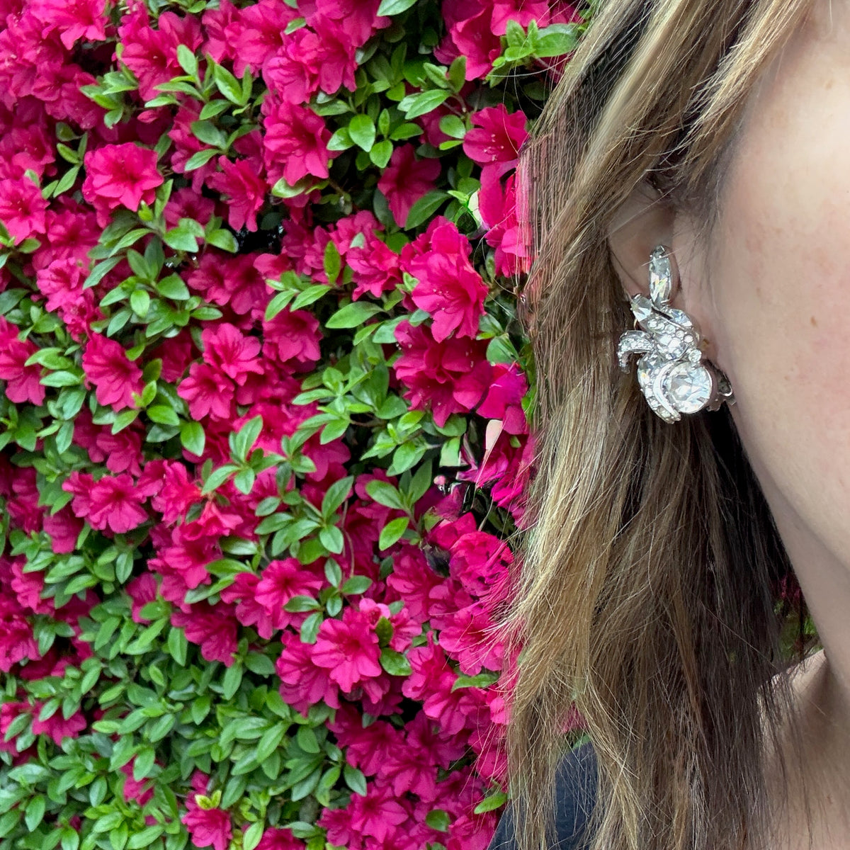 Clustered Crystal Flourish Earrings by Eisenberg