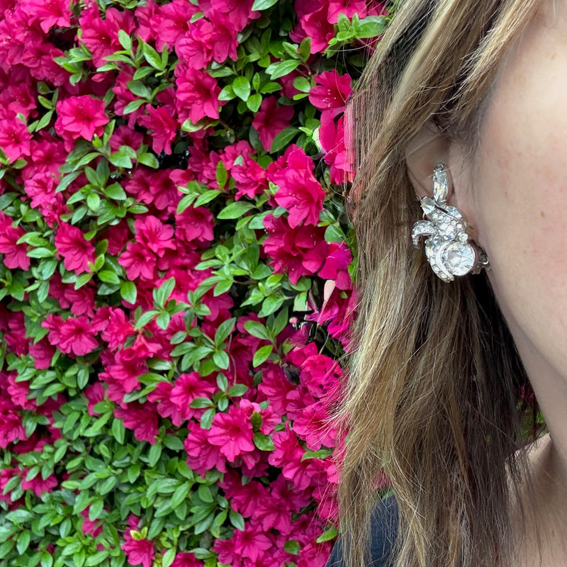 Clustered Crystal Flourish Earrings by Eisenberg