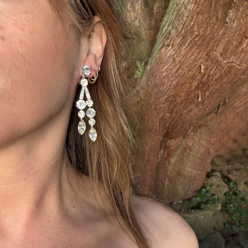 Stunning Swarovski Crystal Chandelier Earrings by Eisenberg