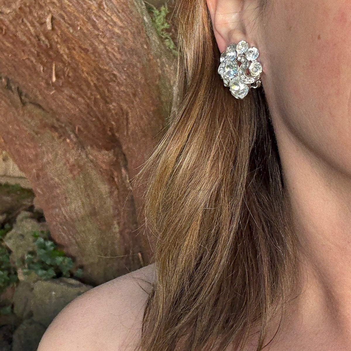 Bright Crystal Button Earrings by Eisenberg
