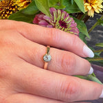 Antique Diamond in Gold Bezel Solitaire by 720