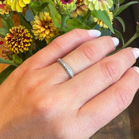 Deco Diamond White Gold Wedding Band by 720