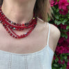 Delicious Five-Strand Red Bead Necklace by DeMario