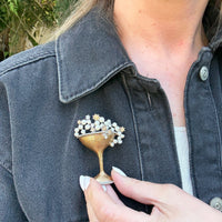 Graziano 2000 Champagne Glass Brooch