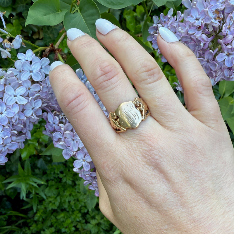 19thc Lion Signet Ring