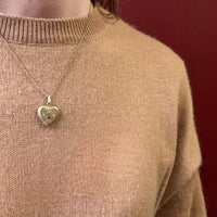 Romantic Engraved Vermeil Heart Locket