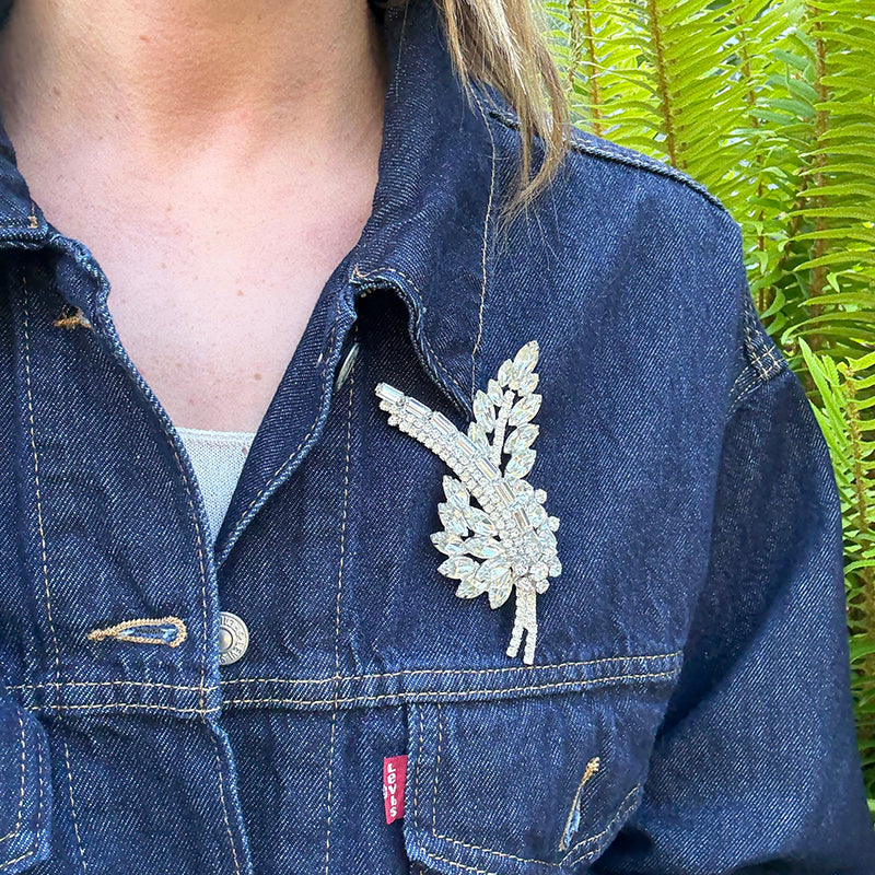 Exuberant Rhinestone Corsage Brooch by Juliana
