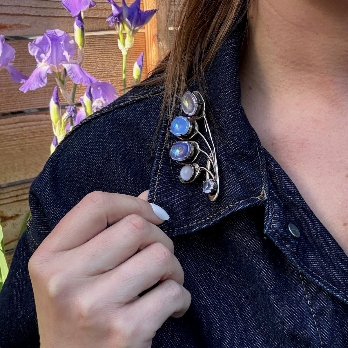 Rare Art Nouveau Style Brooch by JL Blin