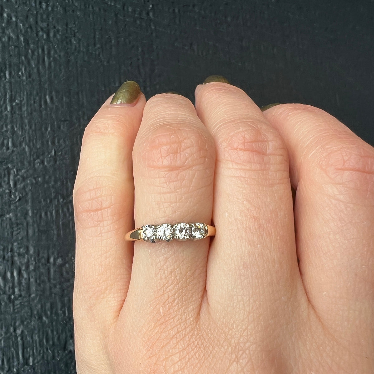 Fetching "Orange Blossom" Two-Tone Diamond Band