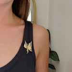 Luxurious Whimsy Crown Trifari Butterfly Brooch