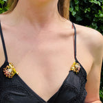Coro Duette Double Lotus Brooch