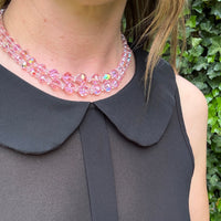 Pretty in Pink AB Glass Bead Necklace