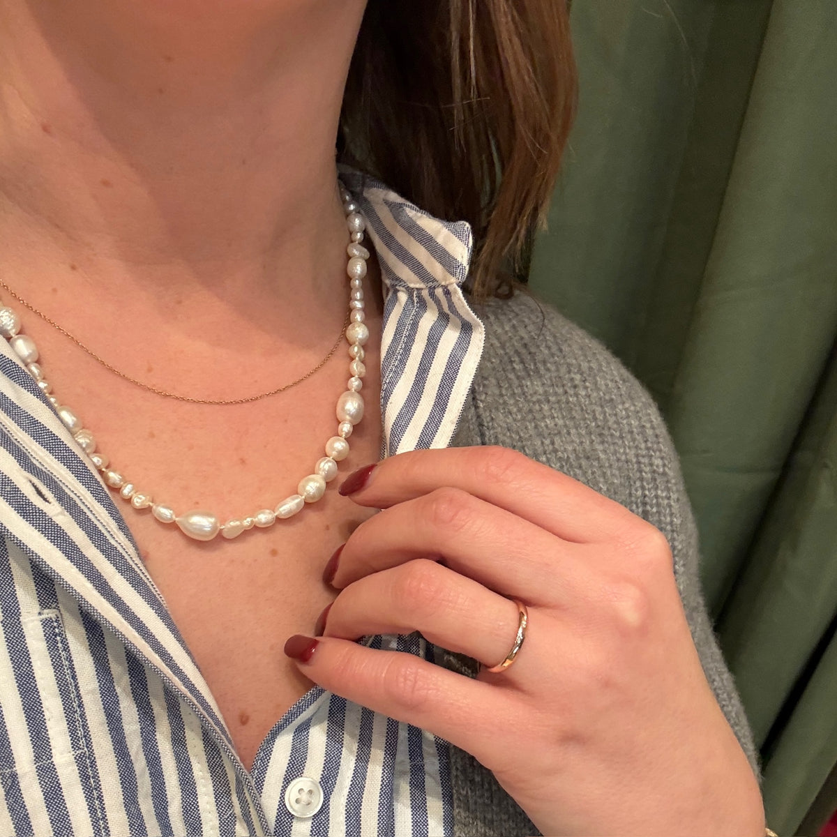 Inspired Artisan Pearl Necklace by Brin