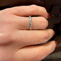 Engraved 14k White Gold Band Size 7.5