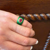 Delicious 18k Enameled Bombé with Ruby