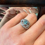 Stunning 1930s Platinum Dome Ring