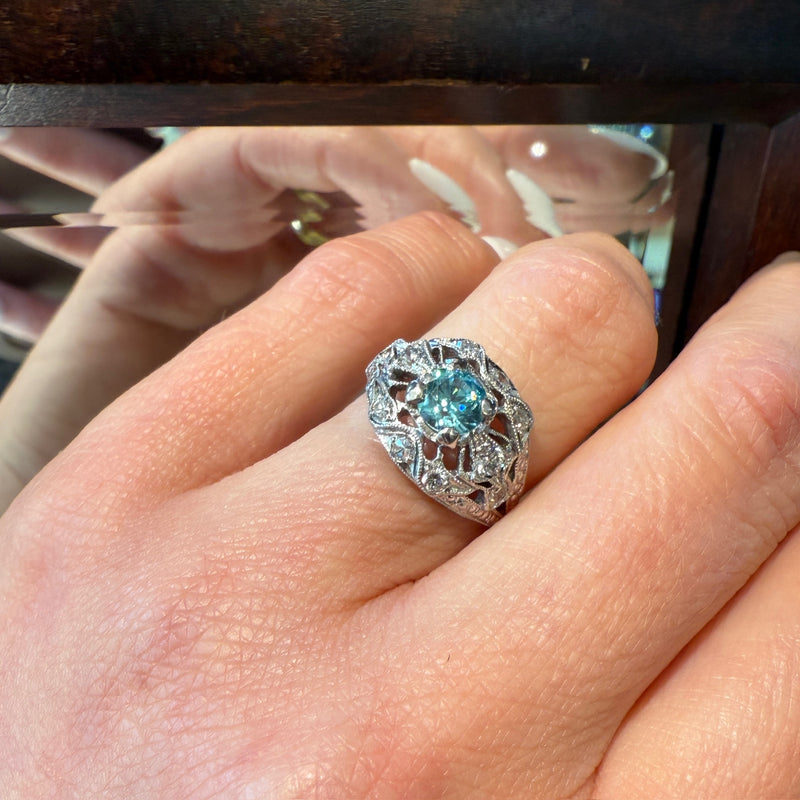 Stunning 1930s Platinum Dome Ring