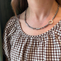 Ornate Sterling Linked Chain with Bolt by Ancient Influences