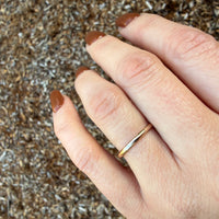 Slender 14k Gold Half Round Band Size 7
