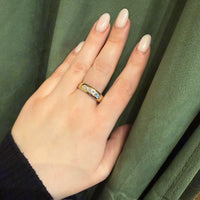 Tasteful Mid Century Gypsy-Style Diamond Band
