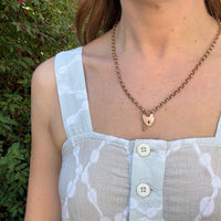 Gold Rolo Chain with English Heart Padlock by Ancient Influences