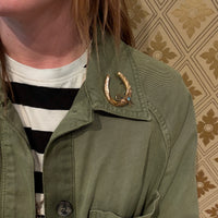 Jaunty Art Deco Horseshoe Brooch