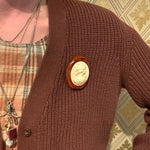 Victorian Revival Bakelite Cameo Brooch
