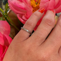 Crisp Laurels 18k White Gold Band