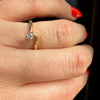 Vintage 1960s Gold Diamond Ring