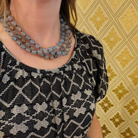 Windswept Beach Chalcedony Bead Necklace