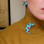 Victorian-Inspired Crescent Moon Brooch & Earrings by Trifari