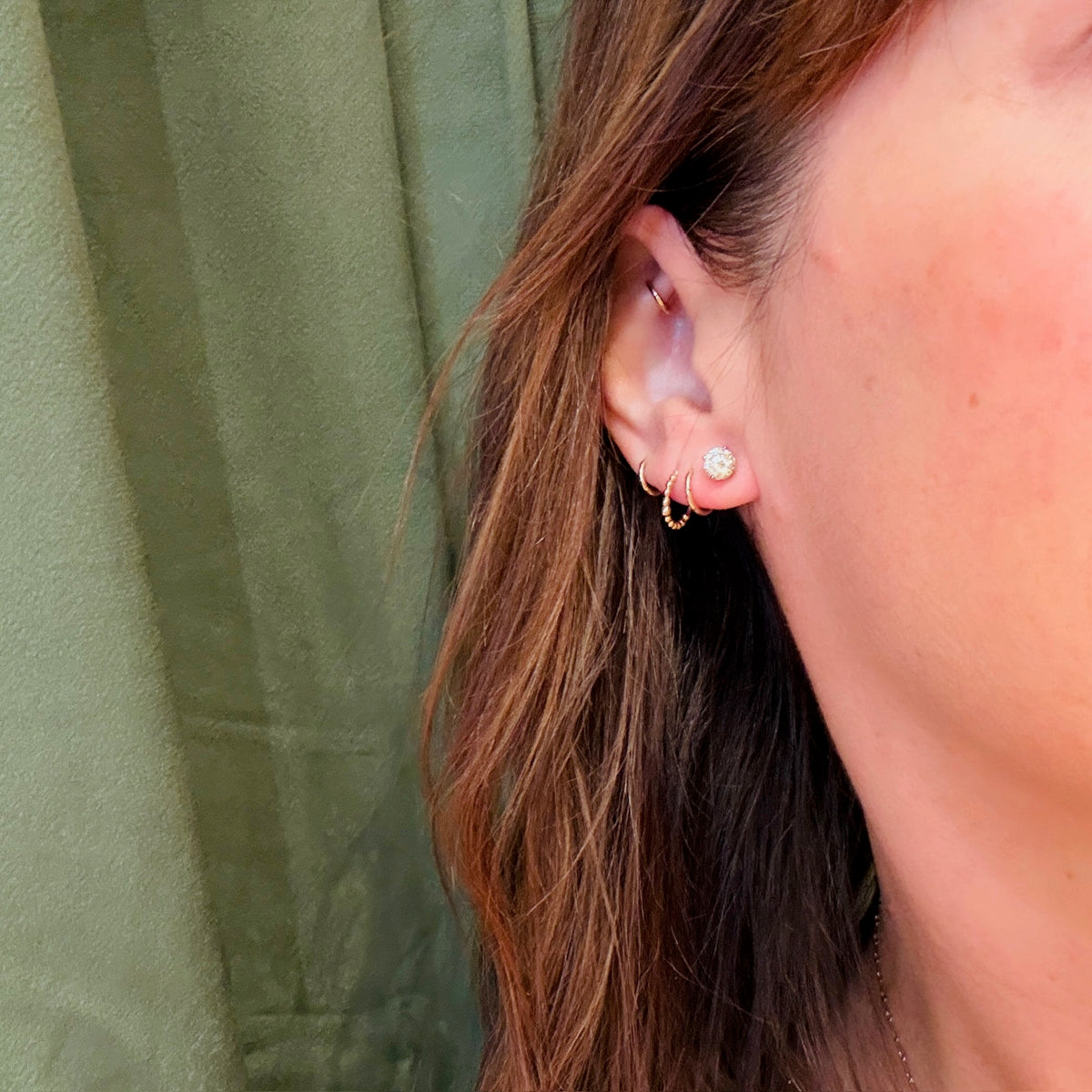 Sparkling 1.14tcw Fancy Light Yellow Diamond Studs